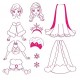 Kit 11 tampons princesse glace et 1 encreur stampo fashion - jouets56.fr - lilojouets - magasins jeux et jouets dans morbihan en