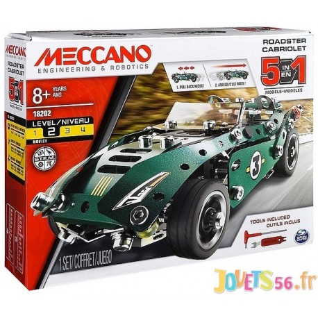 CABRIOLET AVEC MOTEUR RETROFRICTION MECCANO NIVEAU 2 - Jouets56.fr - LiloJouets - Magasins jeux et jouets dans Morbihan en Breta