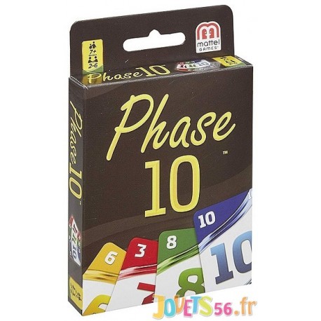 JEU PHASE 10 JEU DE CARTES - Jouets56.fr - LiloJouets - Magasins jeux et jouets dans Morbihan en Bretagne