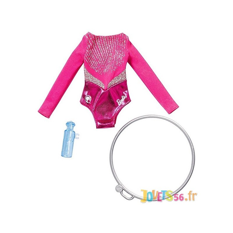 Vetements barbie gymnaste avec accessoires 