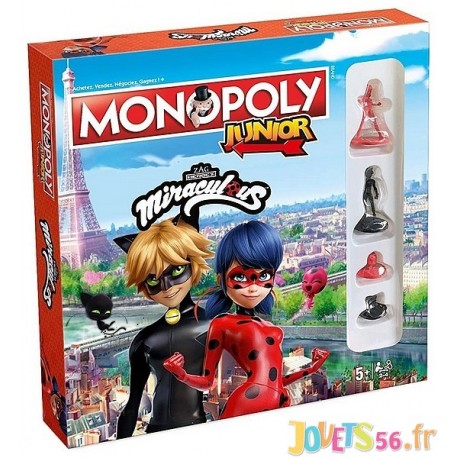 MONOPOLY JUNIOR MIRACULOUS - Jouets56.fr - LiloJouets - Magasins jeux et jouets dans Morbihan en Bretagne