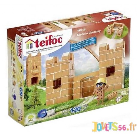 BOITE PETIT CHATEAU EN BRIQUES A CONSTRUIRE 120PCES TEIFOC - Jouets56.fr - LiloJouets - Magasins jeux et jouets dans Morbihan en