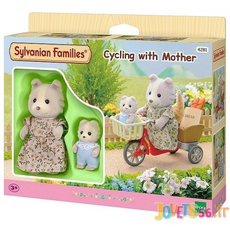 LA BICYCLETTE AVEC MAMAN SYLVANIAN - Jouets56.fr - LiloJouets - Magasins jeux et jouets dans Morbihan en Bretagne