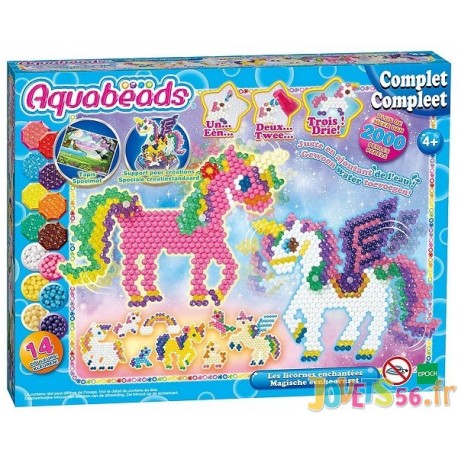 AQUABEADS LICORNES ENCHANTEES 2000 PERLES - Jouets56.fr - LiloJouets - Magasins jeux et jouets dans Morbihan en Bretagne