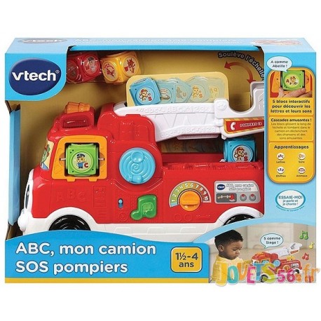 ABC MON CAMION SOS POMPIERS - Jouets56.fr - LiloJouets - Magasins jeux et jouets dans Morbihan en Bretagne