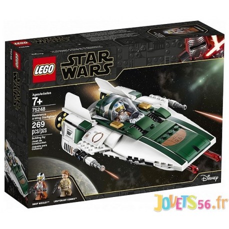 75248 A-WING STARFIGHTER DE LA RESISTANCE LEGO STAR WARS - Jouets56.fr - LiloJouets - Magasins jeux et jouets dans Morbihan en B