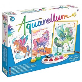 AQUARELLUM LICORNES ET PEGASES 3 PLAQUES 25X32CM - Jouets56.fr - LiloJouets - Magasins jeux et jouets dans Morbihan en Bretagne