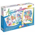 AQUARELLUM JUNIOR LICORNES - 4 TABLEAUX 18X25CM ET 5 COULEURS - SENTOSPHERE