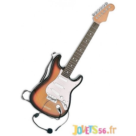 Guitare rock electronique avec casque microphone 