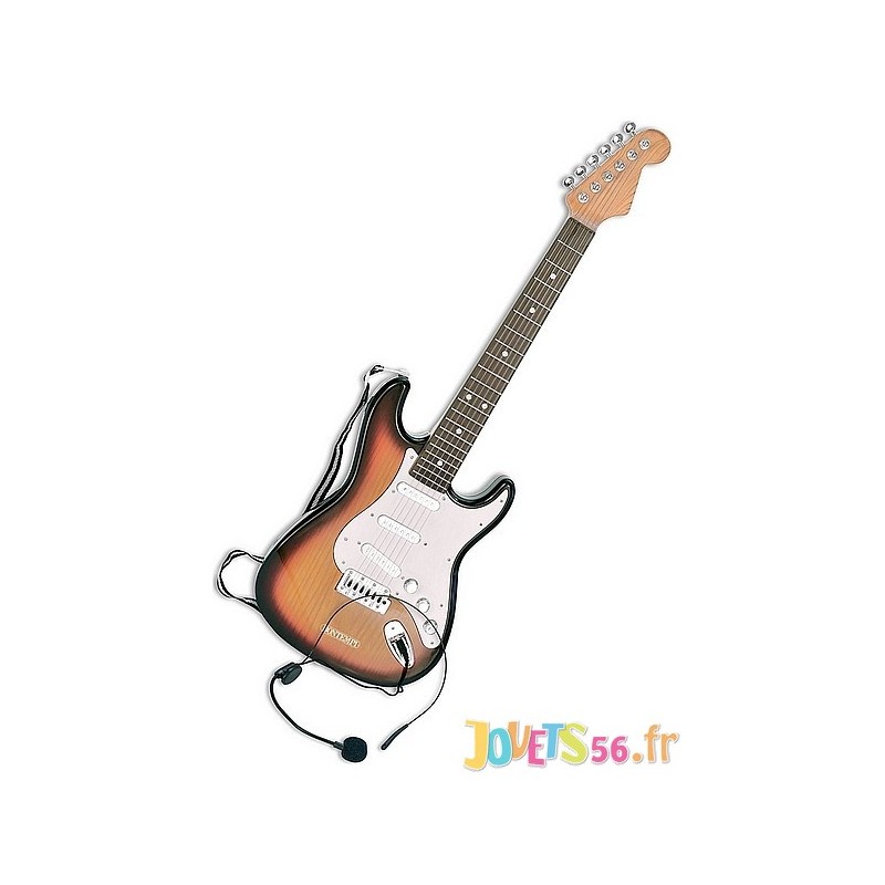 Guitare rock electronique rose 6 cordes metal + casque microphone - jouet  enfant - Instruments de musiques - Achat & prix