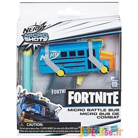 PISTOLET FORTNITE MICRO BATTLE BUS NERF MICRO SHOTS - Jouets56.fr - LiloJouets - Magasins jeux et jouets dans Morbihan en Bretag