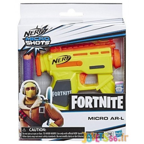 PISTOLET FORTNITE MICRO AR-L NERF MICRO SHOTS - Jouets56.fr - LiloJouets - Magasins jeux et jouets dans Morbihan en Bretagne