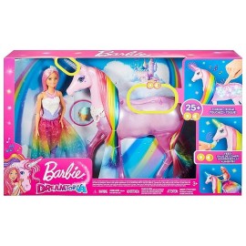 BARBIE ET LICORNE LUMIERES MAGIQUES - Jouets56.fr - LiloJouets - Magasins jeux et jouets dans Morbihan en Bretagne