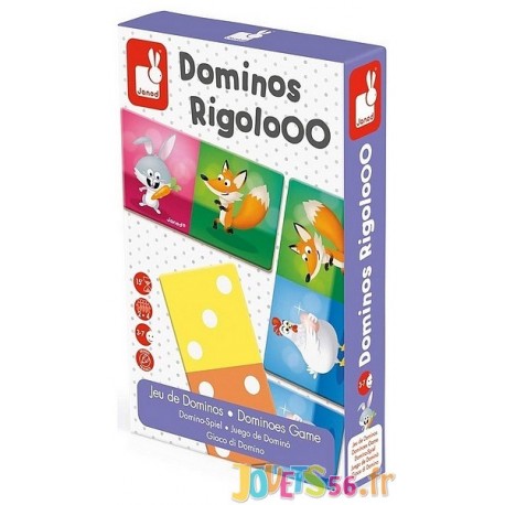 DOMINOS RIGOLOOO JEU DE DOMINOS - Jouets56.fr - LiloJouets - Magasins jeux et jouets dans Morbihan en Bretagne