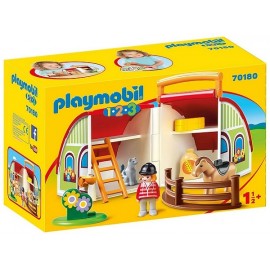 70180 CENTRE EQUESTRE TRANSPORTABLE PLAYMOBIL 1.2.3 - Jouets56.fr - LiloJouets - Magasins jeux et jouets dans Morbihan en Bretag