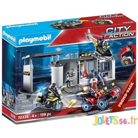 70338 QUARTIER GENERAL POLICE TRANSPORTABLE PLAYMOBIL - Jouets56.fr - LiloJouets - Magasins jeux et jouets dans Morbihan en Bret