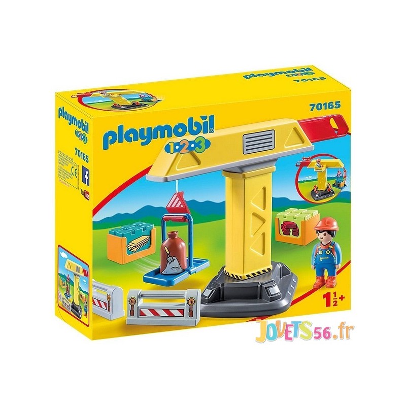 70165 grue de chantier playmobil 1.2.3 