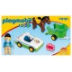 70181 cavaliere avec voiture et remorque playmobil 1.2.3 - jouets56.fr - lilojouets - magasins jeux et jouets dans morbihan en b