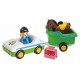 70181 cavaliere avec voiture et remorque playmobil 1.2.3 - jouets56.fr - lilojouets - magasins jeux et jouets dans morbihan en b