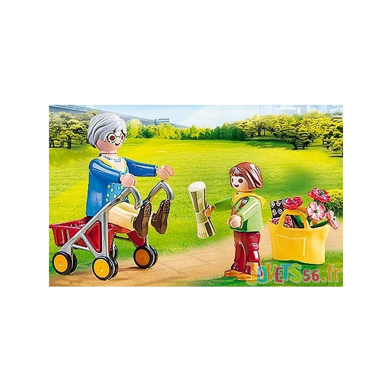 Playmobil Grand-mère Avec Fille 70194 Multicolore