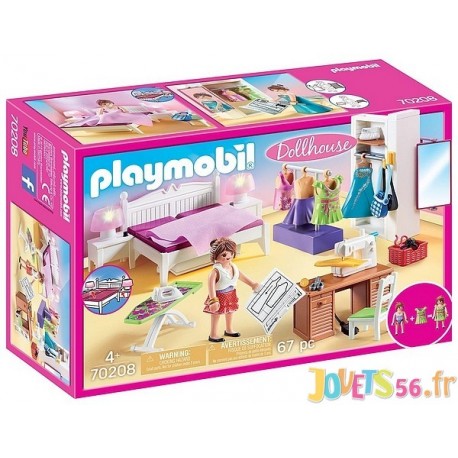 70208 CHAMBRE AVEC ESPACE COUTURE PLAYMOBIL DOLLHOUSE - Jouets56.fr - LiloJouets - Magasins jeux et jouets dans Morbihan en Bret