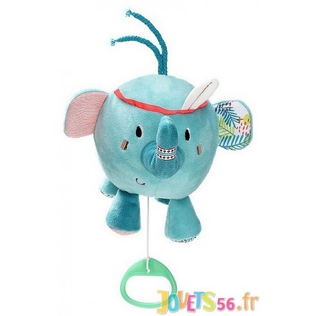 ALBERT PELUCHE MUSICALE ELEPHANT - Jouets56.fr - LiloJouets - Magasins jeux et jouets dans Morbihan en Bretagne