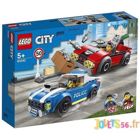 60242 COURSE POURSUITE SUR AUTOROUTE LEGO CITY-LiloJouets-Magasins jeux et jouets dans Morbihan en Bretagne