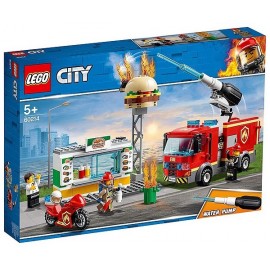 60214 INTERVENTION DES POMPIERS AU RESTAURANT DE BURGERS LEGO CITY-LiloJouets-Magasins jeux et jouets dans Morbihan en Bretagne