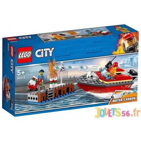 60213 INCENDIE SUR LE QUAI LEGO CITY-LiloJouets-Magasins jeux et jouets dans Morbihan en Bretagne