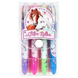 PACK 4 STYLOS SET ROLLER PAILLETTES MISS MELODY