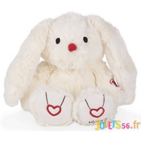 PELUCHE LAPIN CREME PETIT MODELE KALOO ROUGE-LiloJouets-Magasins jeux et jouets dans Morbihan en Bretagne