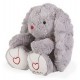 Peluche lapin gris 38cm large gamme kaloo rouge-lilojouets-magasins jeux et jouets dans morbihan en bretagne