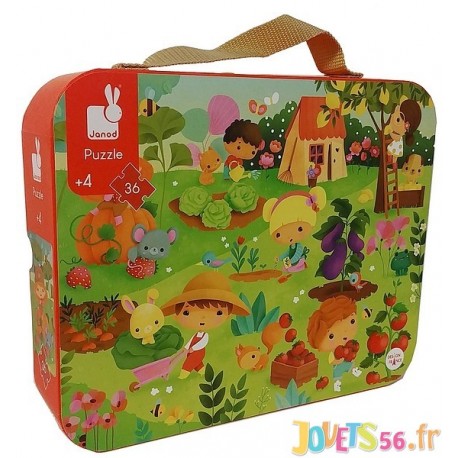 VALISETTE PUZZLE POTAGER 36 PIECES-LiloJouets-Magasins jeux et jouets dans Morbihan en Bretagne