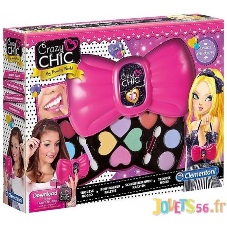 TROUSSE DE MAQUILLAGE NOEUD SAC CRAZY CHIC-LiloJouets-Magasins jeux et jouets dans Morbihan en Bretagne