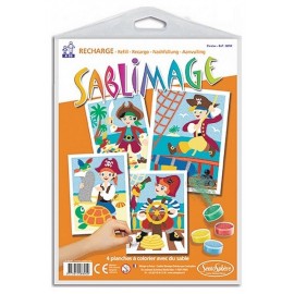 RECHARGE 4 TABLEAUX PIRATES SABLIMAGE 25X18CM-LiloJouets-Magasins jeux et jouets dans Morbihan en Bretagne