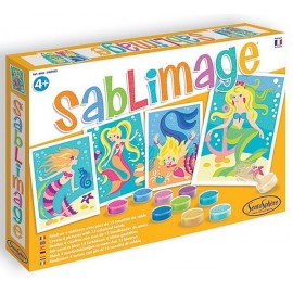 SABLIMAGE SIRENES COFFRET 4 TABLEAUX 25X18CM-LiloJouets-Magasins jeux et jouets dans Morbihan en Bretagne