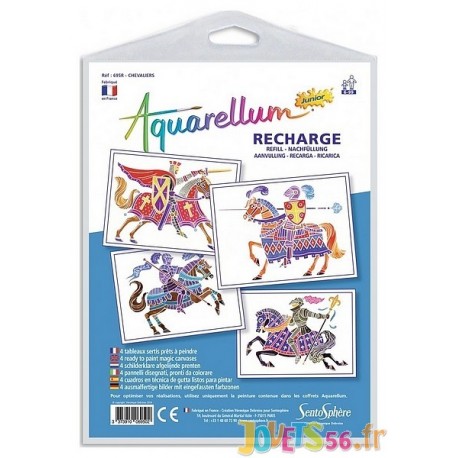 RECHARGE 4 TABLEAUX CHEVALIERS AQUARELLUM JUNIOR 25X18CM-LiloJouets-Magasins jeux et jouets dans Morbihan en Bretagne