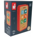 TELEPHONE EN BOIS SONORE 7 SONS AVEC COQUE SILICONE AMOVIBLE
