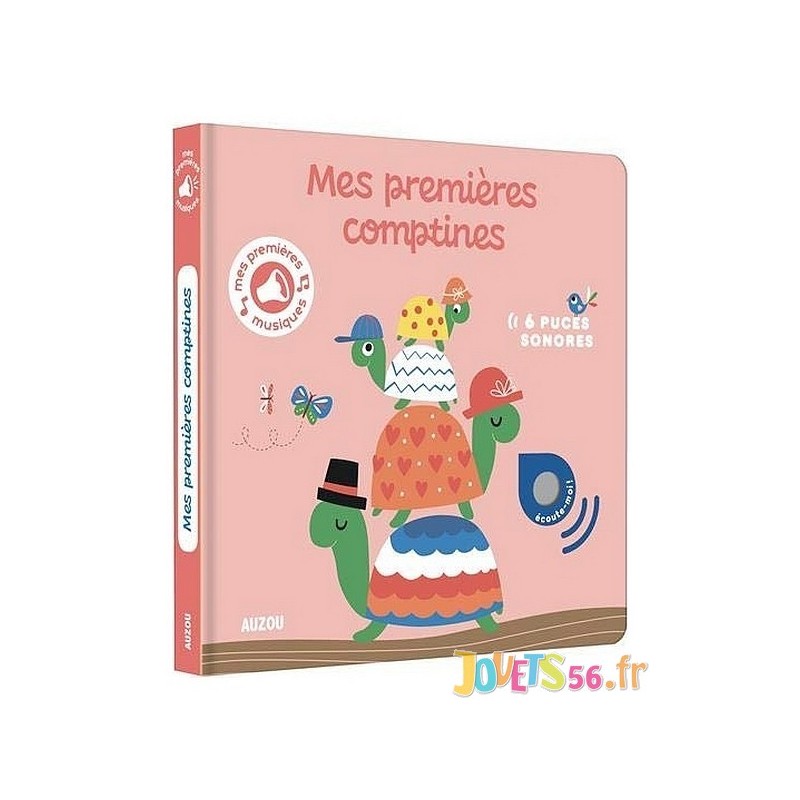 Mes premières comptines volume 2 – Livre sonore avec 6 puces – Dès