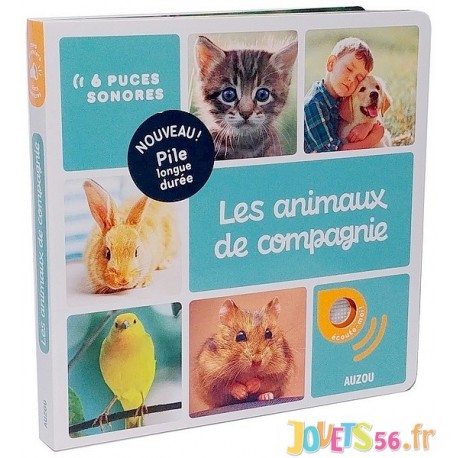 LIVRE SONORE LES ANIMAUX DE COMPAGNIE-LiloJouets-Magasins jeux et jouets dans Morbihan en Bretagne