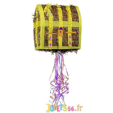 PINATA COFFRE TRESOR AVEC BATON ET 20 PETITS JOUETS-LiloJouets-Magasins jeux et jouets dans Morbihan en Bretagne