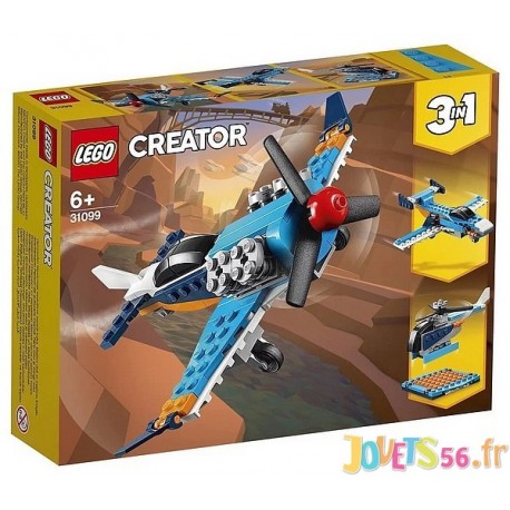 31099 AVION A HELICE LEGO CREATOR 3EN1-LiloJouets-Magasins jeux et jouets dans Morbihan en Bretagne