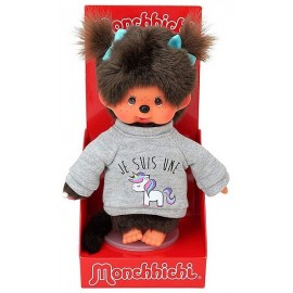 MONCHHICHI FILLE 20CM AVEC SWEAT LICORNE-LiloJouets-Magasins jeux et jouets dans Morbihan en Bretagne