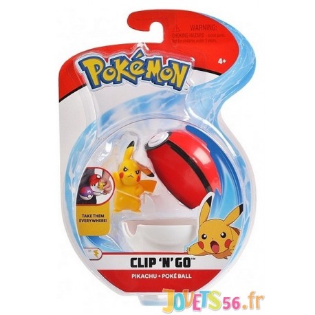 POKEBALL ET FIGURINE 5CM POKEMON CLIP N GO ASST-LiloJouets-Magasins jeux et jouets dans Morbihan en Bretagne