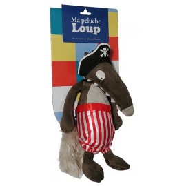 PELUCHE LOUP PIRATE 30CM-LiloJouets-Magasins jeux et jouets dans Morbihan en Bretagne