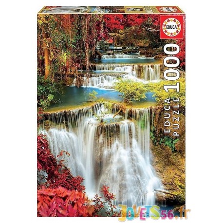 PUZZLE CHUTES D'EAU DANS FORET 1000 PIECES-LiloJouets-Magasins jeux et jouets dans Morbihan en Bretagne