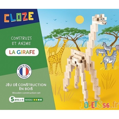 LA GIRAFE KIT CREATIF CONSTRUCTION BOIS 44 PIECES-LiloJouets-Magasins jeux et jouets dans Morbihan en Bretagne