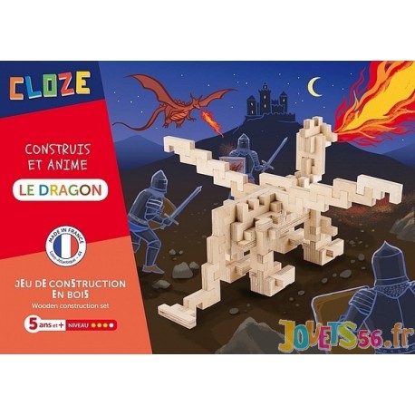 LE DRAGON KIT CREATIF CONSTRUCTION BOIS 81 PIECES-LiloJouets-Magasins jeux et jouets dans Morbihan en Bretagne