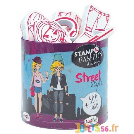 KIT 28 TAMPONS STREET ET 1 ENCREUR STAMPO FASHION-LiloJouets-Magasins jeux et jouets dans Morbihan en Bretagne