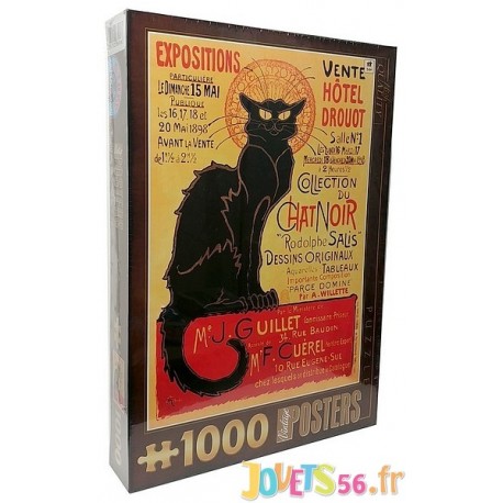 PUZZLE VINTAGE LE CHAT NOIR 1000 PIECES-LiloJouets-Magasins jeux et jouets dans Morbihan en Bretagne